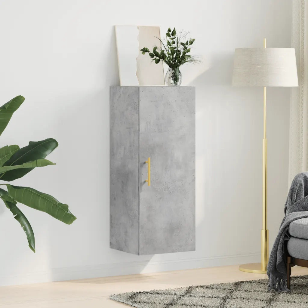 Armadietto a Muro | Mobile a Parete Grigio Cemento 34,5x34x90 cm