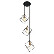 Lampadario Italux Morestel nero oro 3xE27 MDM-4244/3