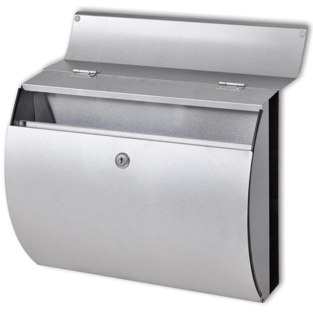 Cassetta postale in acciaio inox dal design contemporaneo su gambe 120 cm 1002005