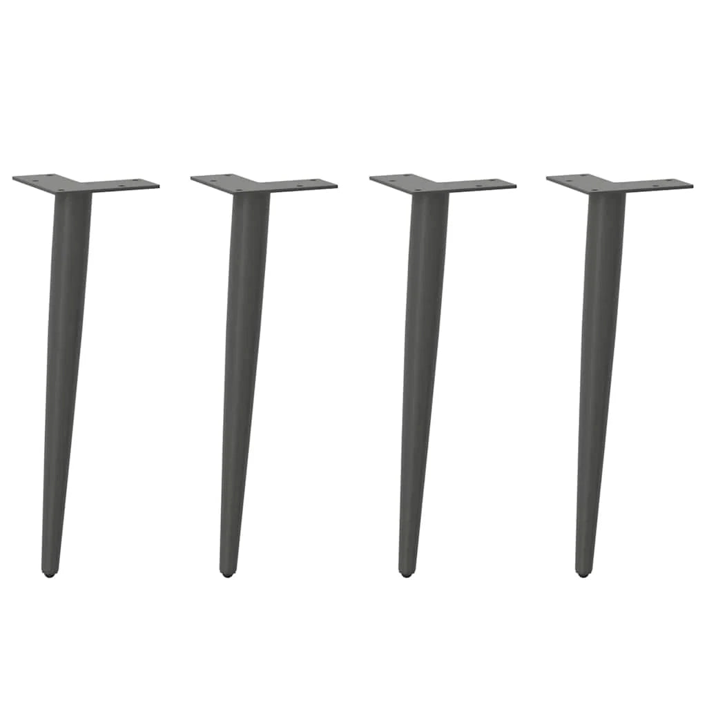 Set di 4 gambe per tavolino da caffè coniche regolabili dal design moderno ed elegante 30-31 cm in acciaio antracite 02_0056807