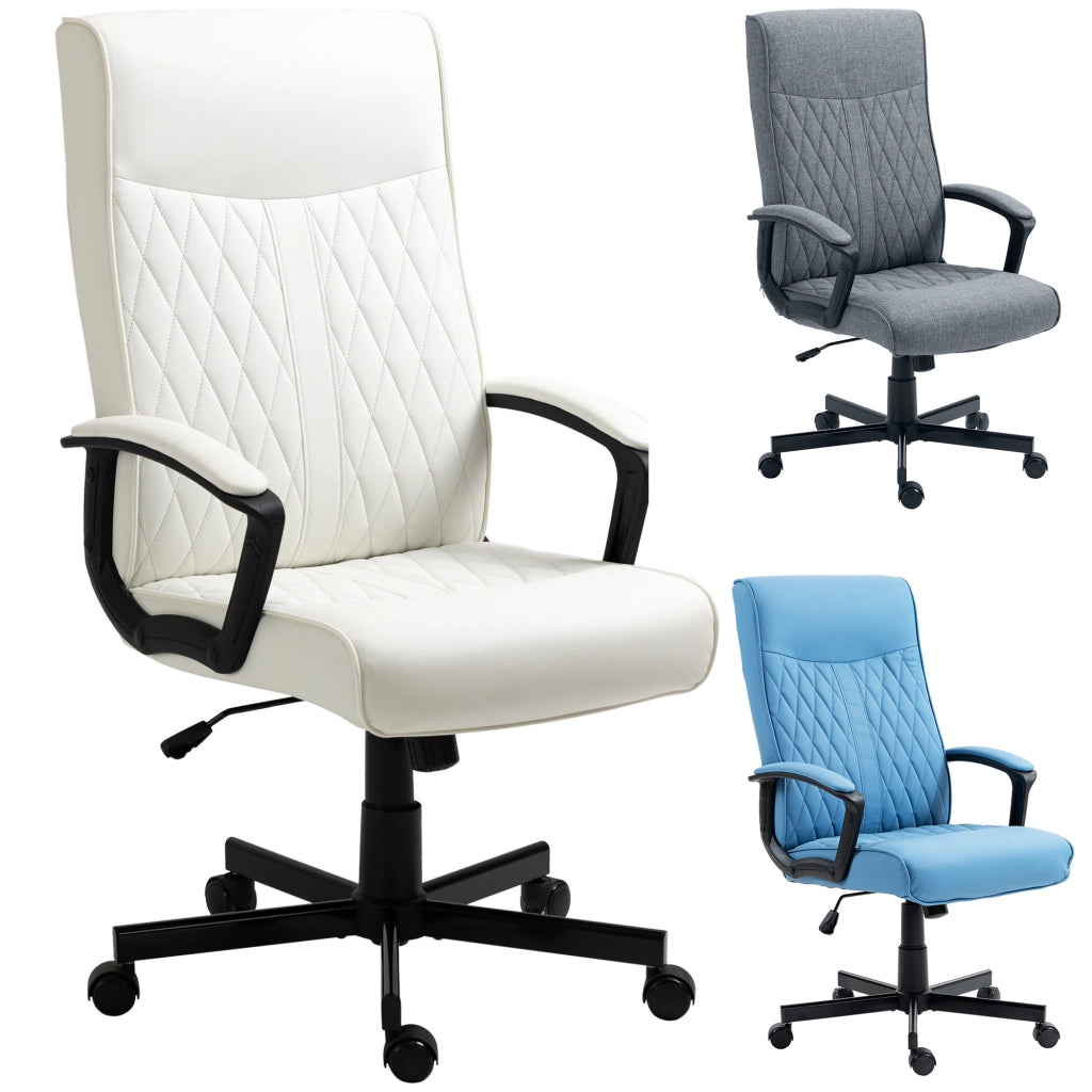 Sedia da Ufficio con Schienale Alto Altezza Regolabile e Funzione Inclinazione ¨C Xylo ¨C Bianco 65x65x102-112,5 cm
