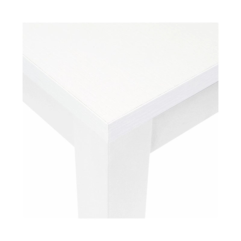Tavolo pranzo allungabile Bianco Frassinato in legno nobilitato cm 80x120-160