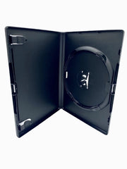Case per DVD Premium Qualità - Amaray - Resistenze allo Shock - Riciclabile - Contenitore con Copertina - Nero - 10 Unità