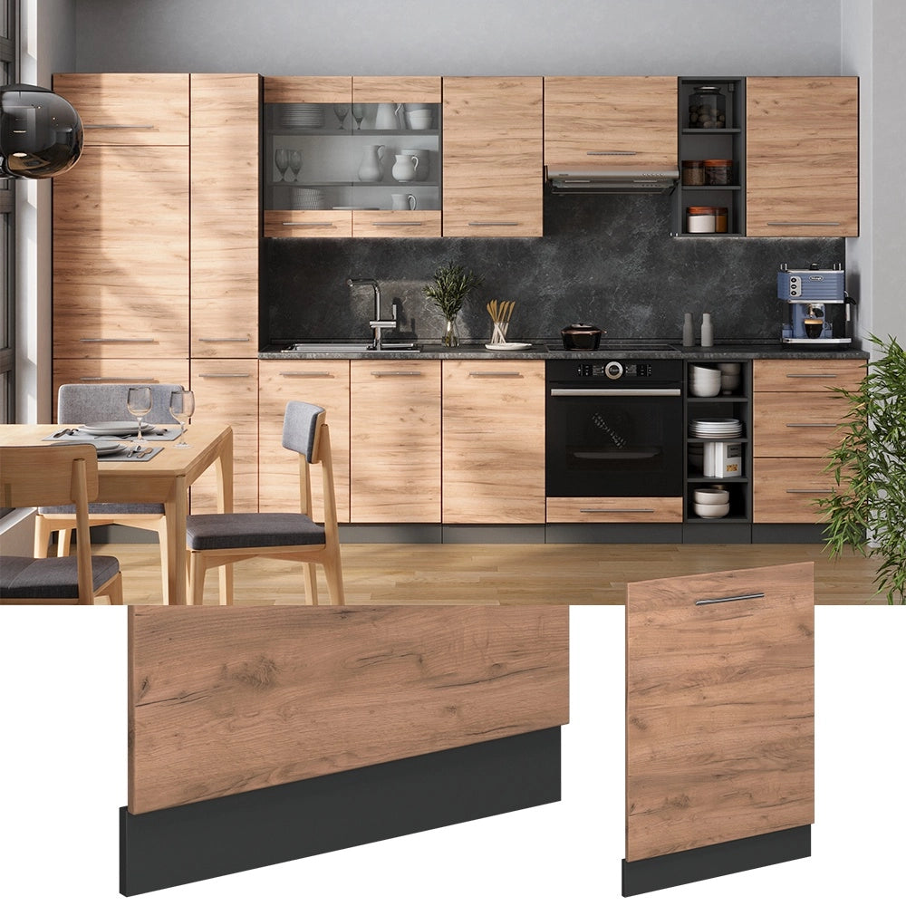 Pannello frontale della lavastoviglie Fame-Line Rovere dorato/Antracite 60 cm, PL Rovere Vicco