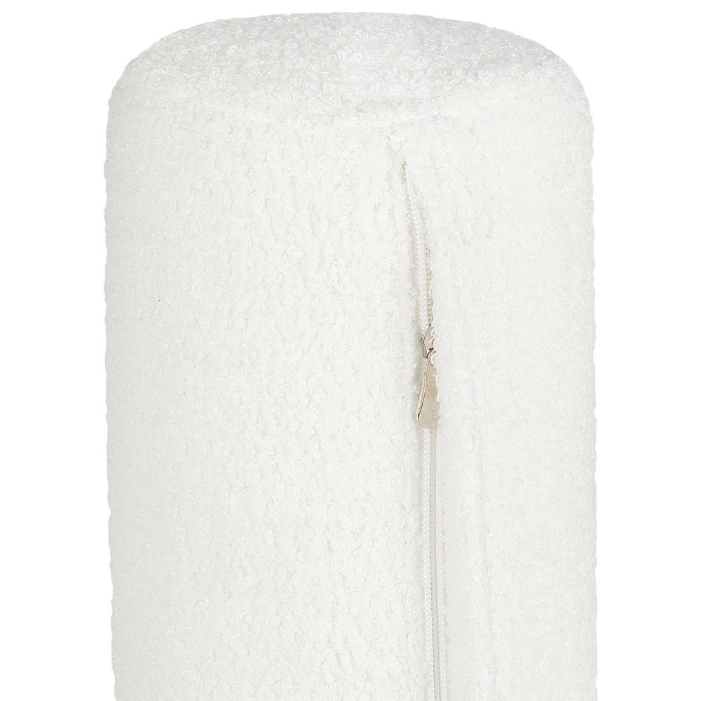 Chaise Longue bianca Boucle Soggiorno Camera da letto Gambe in metallo Stile moderno