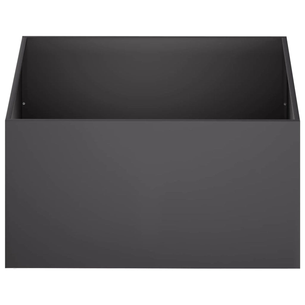 Vaso da giardino 2 pz Nero 60 x 60 x 40 cm 8005093