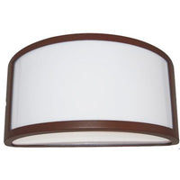 Lampada Applique Mezza Luna Aperta Colore Corten per Esterno Linea Umbe Sovil