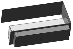 Camino a Bioetanolo da Incasso 100x30x60 cm Infire U1000 Slim Nero