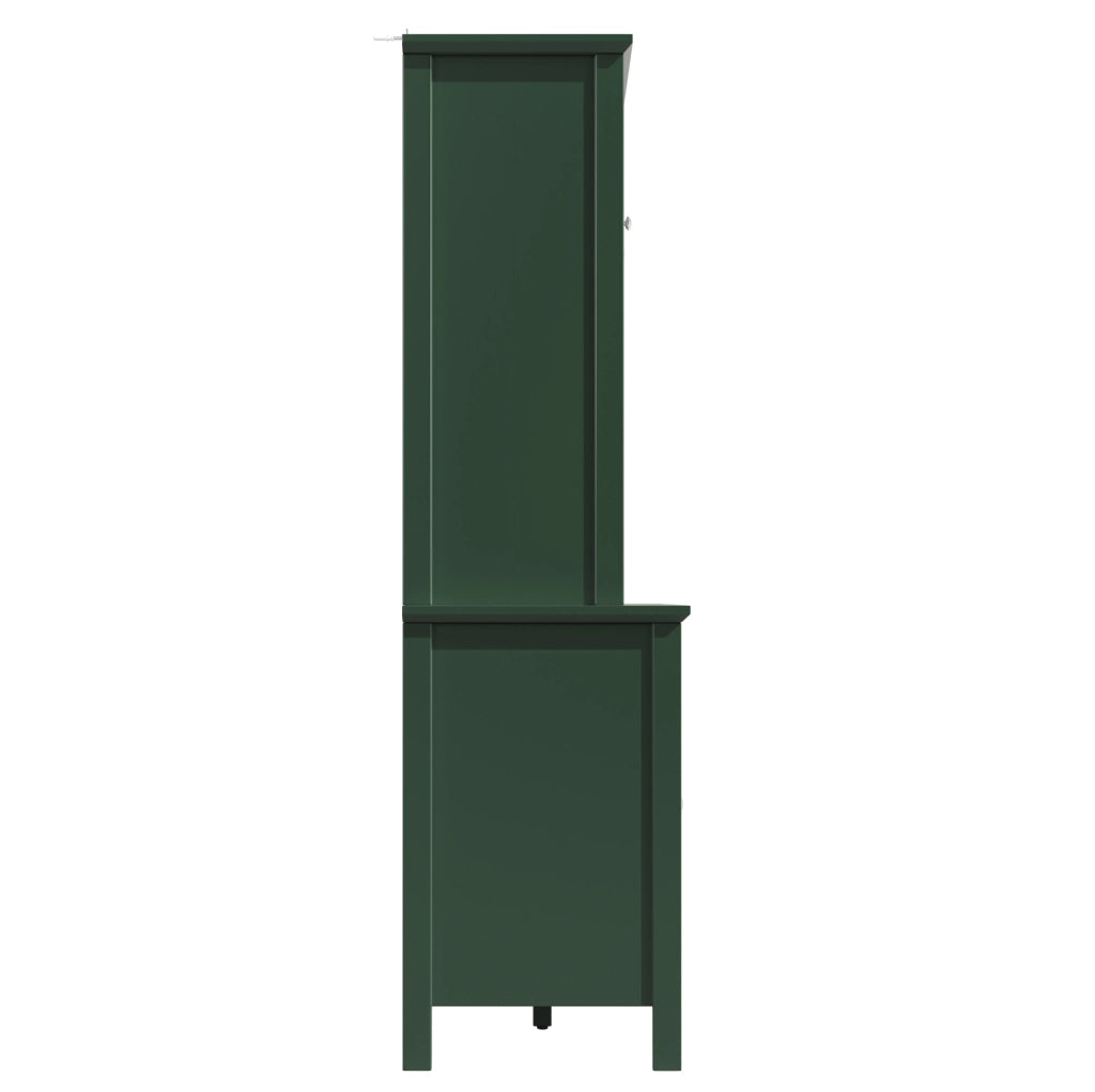 Credenza cucina 120x40x179 cm con luci LED; MDF; verde