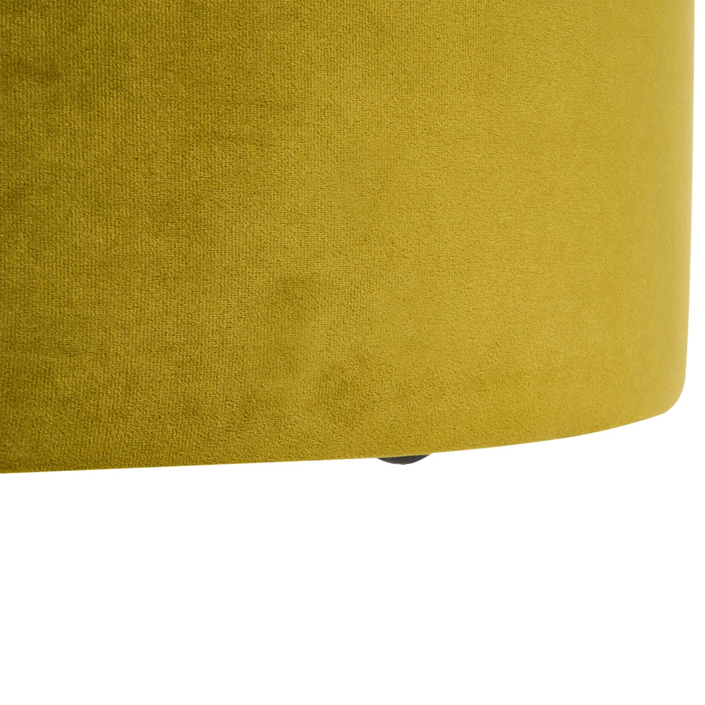 Pouf rotondo in velluto verde oliva ottomana stile moderno contemporaneo