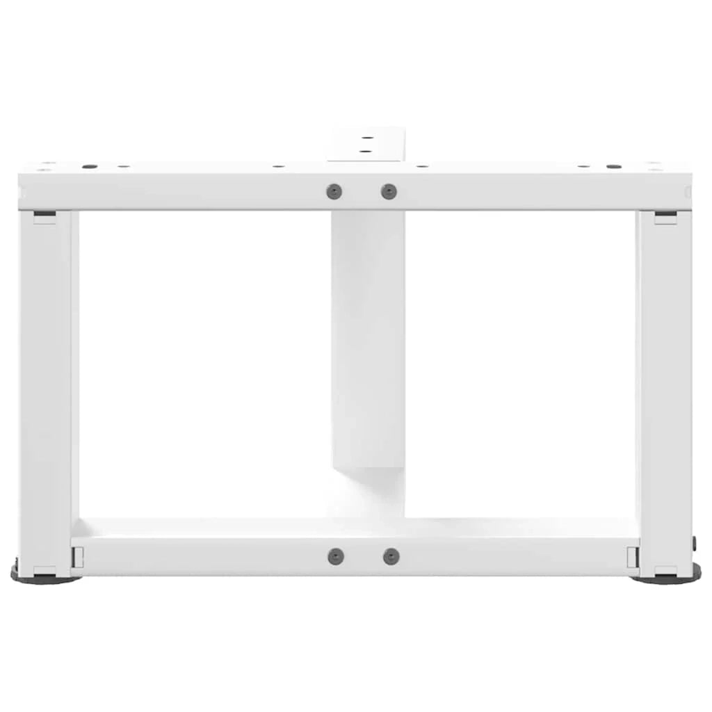 Set di 2 gambe robuste a T per tavolino da caffè 40 x 25 x 30 cm con piedini regolabili design moderno acciaio bianco 02_0057275