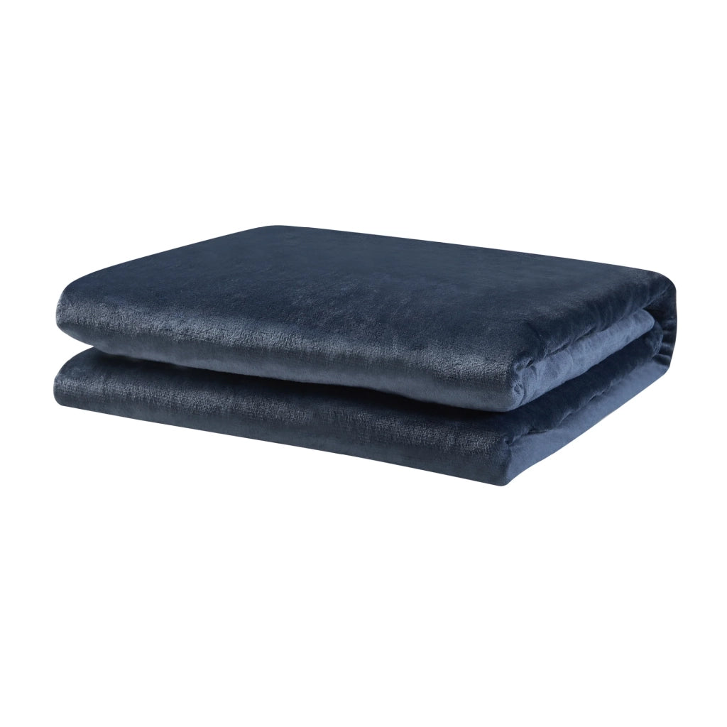 Coperta elettrica riscaldata 120 watt camera da letto 180 x 130 cm blu scuro 03_0009329