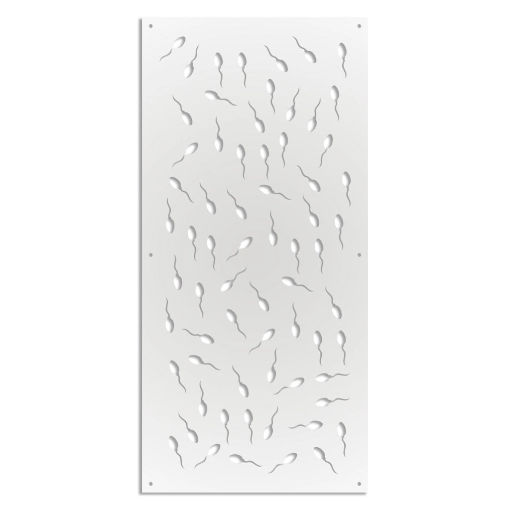 MAYBE LIFE - Pannello in PVC traforato - Parasole Misura: 73x148 cm, Colore: bianco