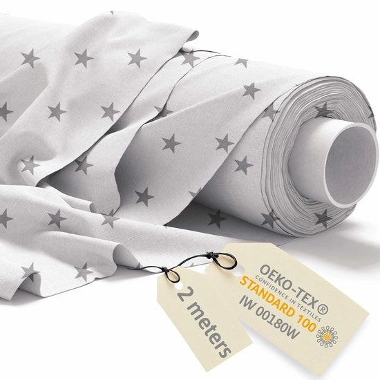 Tessuto in Cotone per Metro 2Mx160cm 145 g/m² - Tessuti per Nafta per Metro - Tessuto per Mobili - Canapa, Tela, Tessuto per Persiane - Molton, Stardust