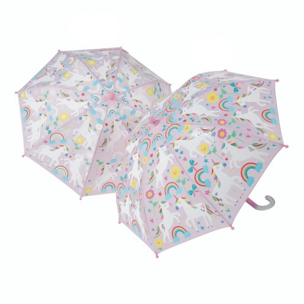 Floss & Rock - Colour Changing Umbrella - Rainbow Unicorn