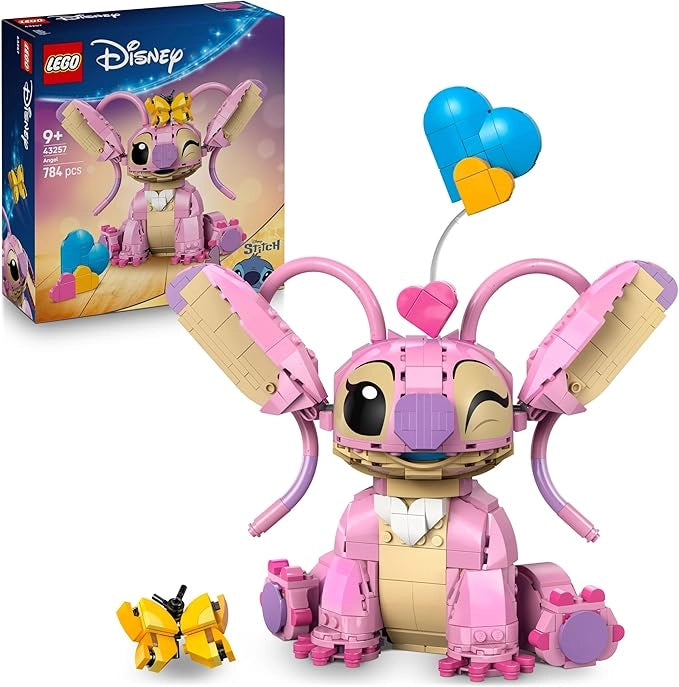 LEGO | Disney Angel - Lilo & Stitch Giocattolo da Costruire - Personaggio da Esposizione in Mattoncini con 3 Palloncini