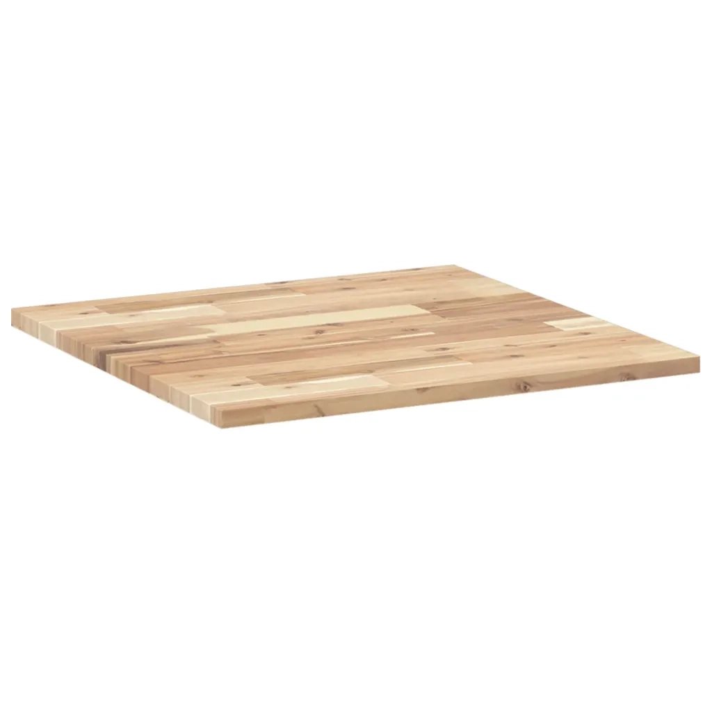 Piano Tavolo Quadrato 60x60x2 cm in Legno Massello di Acacia