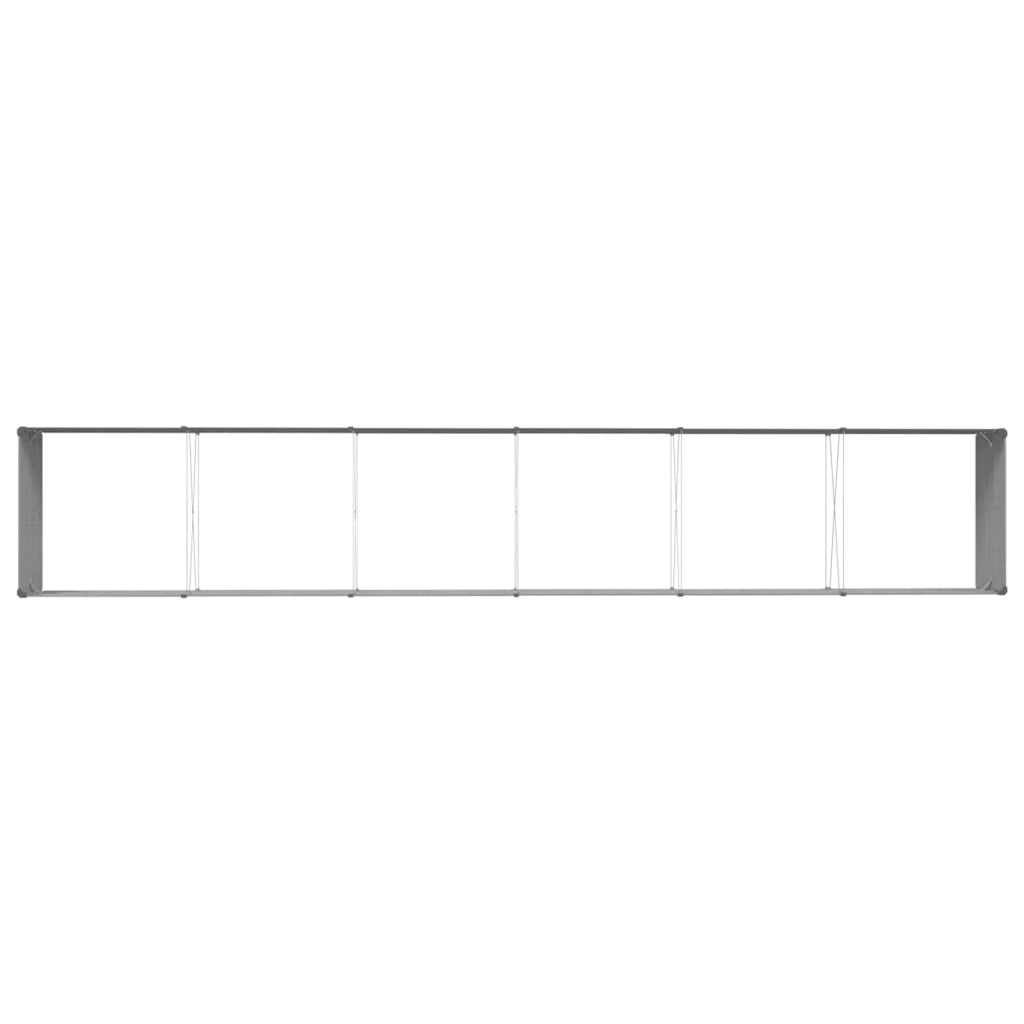 Fioriera rettangolare moderna esteticamente gradevole 195 x 100 x 45 cm in acciaio zincato grigio chiaro 02_0059214