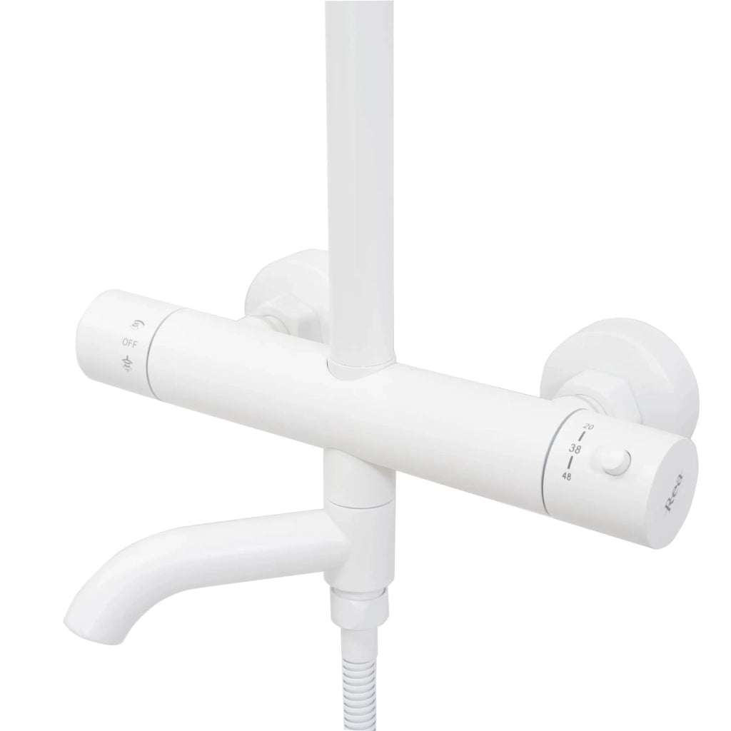 Set Doccia Da Incasso Con Termostatato Lungo White Matt