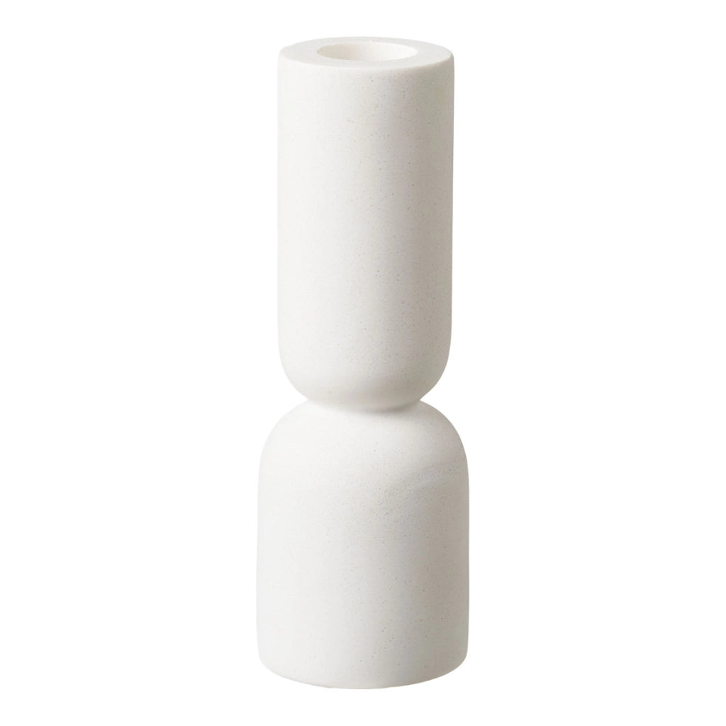 Portacandela HN26, Bianco, Calcare, 5x5x15 cm