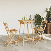 Set Bar da Esterno 3 pz Pieghevole in Bambù 4108232