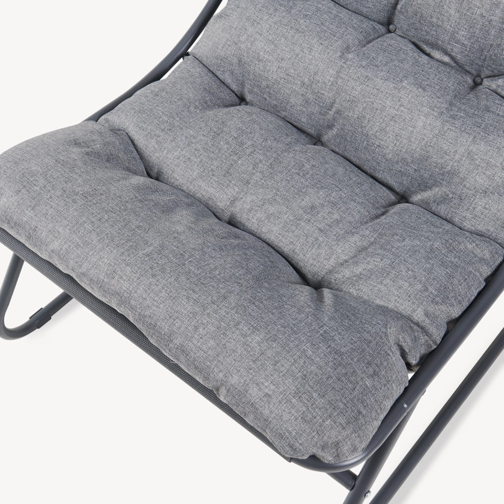 Set Salottino Malmö di 3 Mobili da Giardino con 2 Poltrone e Tavolino Rotondo - Grigio Scuro casa.pro