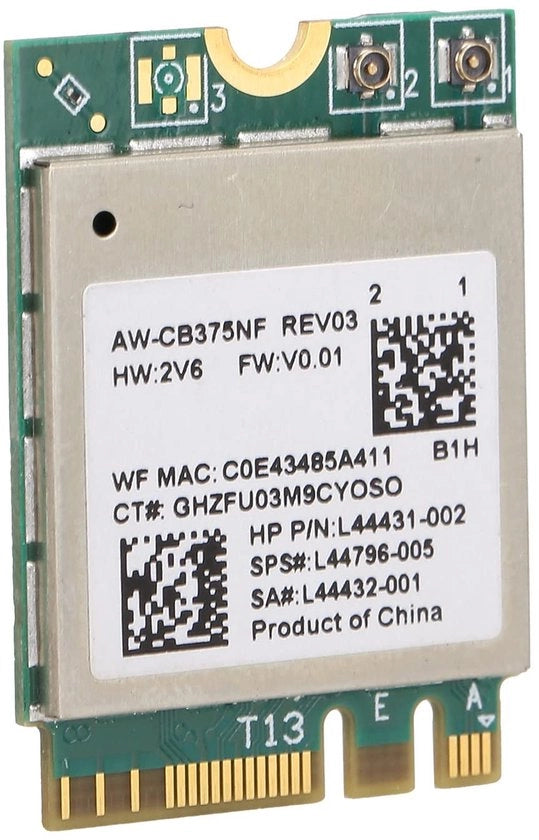 Carta di rete wireless M.2 - Connessione affidabile - Bluetooth 5.0 - Adatto per PC - 2,4/5,0 GHz