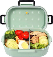 Bento Box da 1000 ml con contenitori per bambini e adulti, confezione per pranzo - verde Contenitore per pane