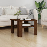 Tavolino Salotto Rovere Marrone 60x60x42 cm Legno Multistrato	 cod mxl 6737