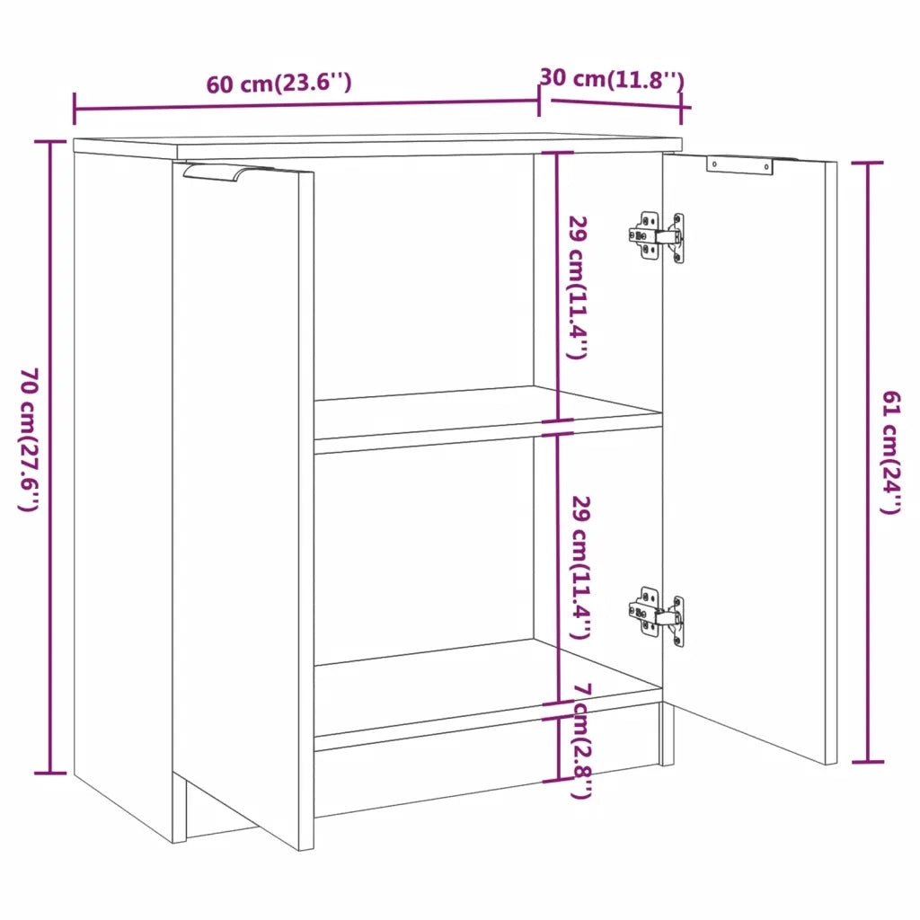 Credenze 3 pz Grigio Cemento in Legno Multistrato cod mxl 17737