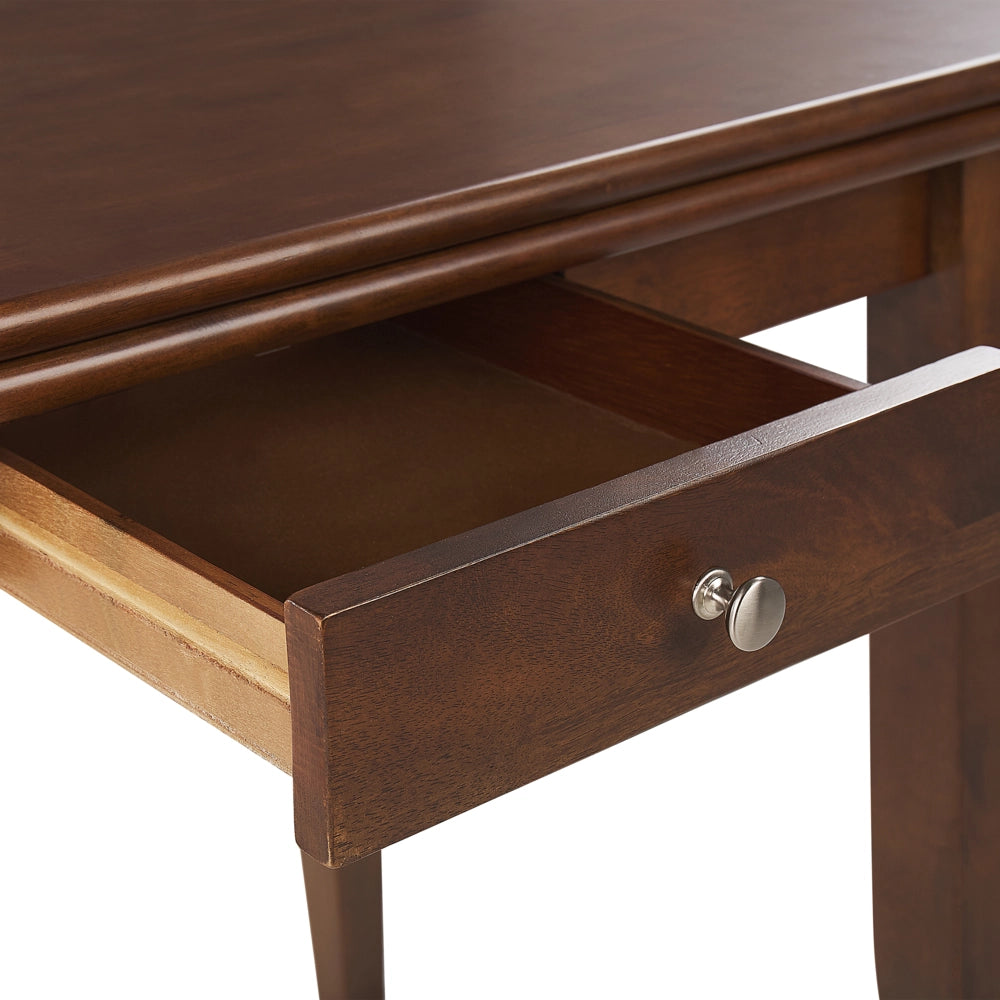 Tavolo da pranzo allungabile in marrone scuro resistente 90/120 x 60 cm