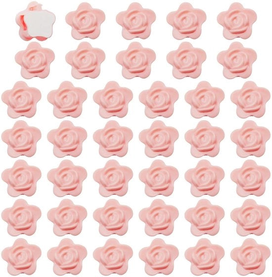 Clip per piante in acciaio inossidabile, 40 pezzi, clip di vaso rosse, adesivi self-adesivi, per uso interno ed esterno, decorazioni per giardino, clip decorativi