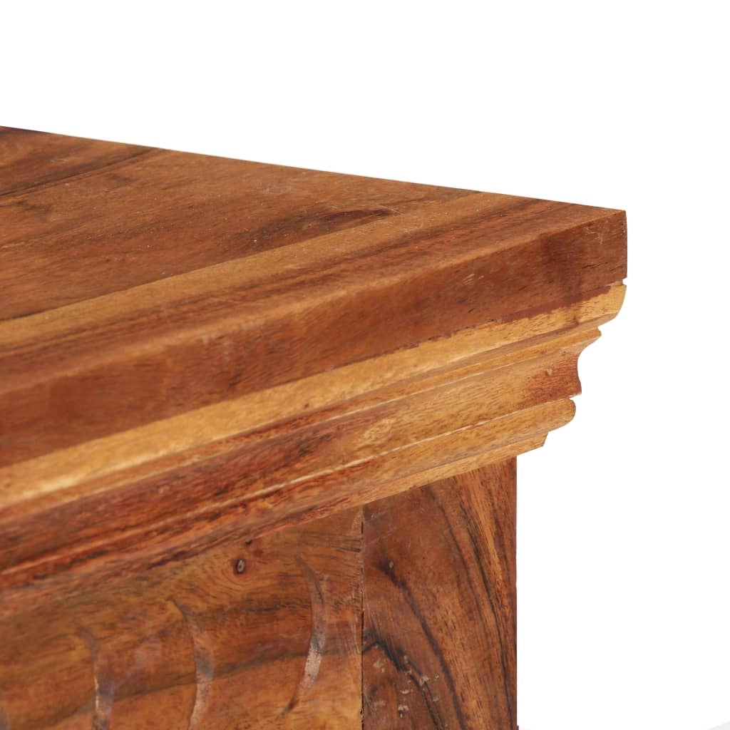 Credenza cassettiera cassettiera mobile contenitore organizer cucina soggiorno soggiorno 63 x 30 x 75 cm legno massello di acacia marrone 02_0029635