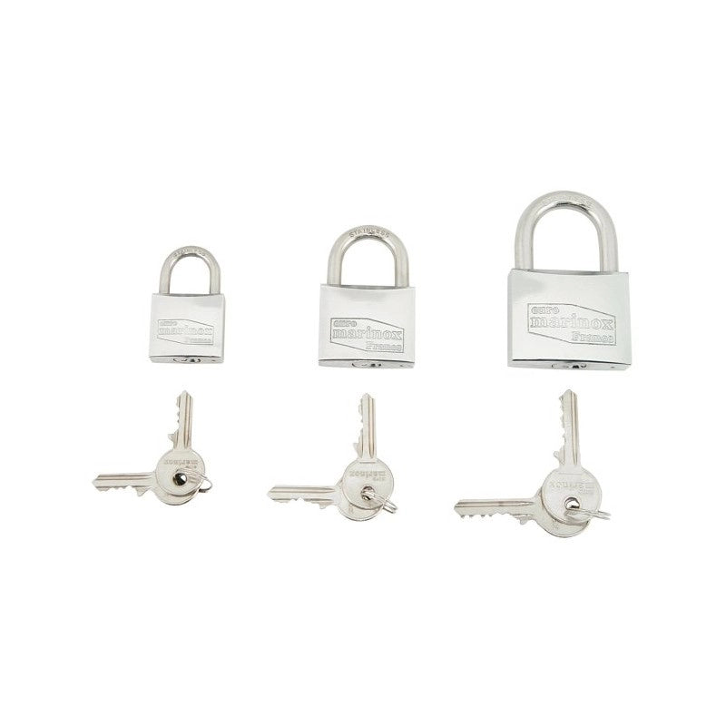 SET 3 LUCCHETTI INOX 30MM 1 CHIAV