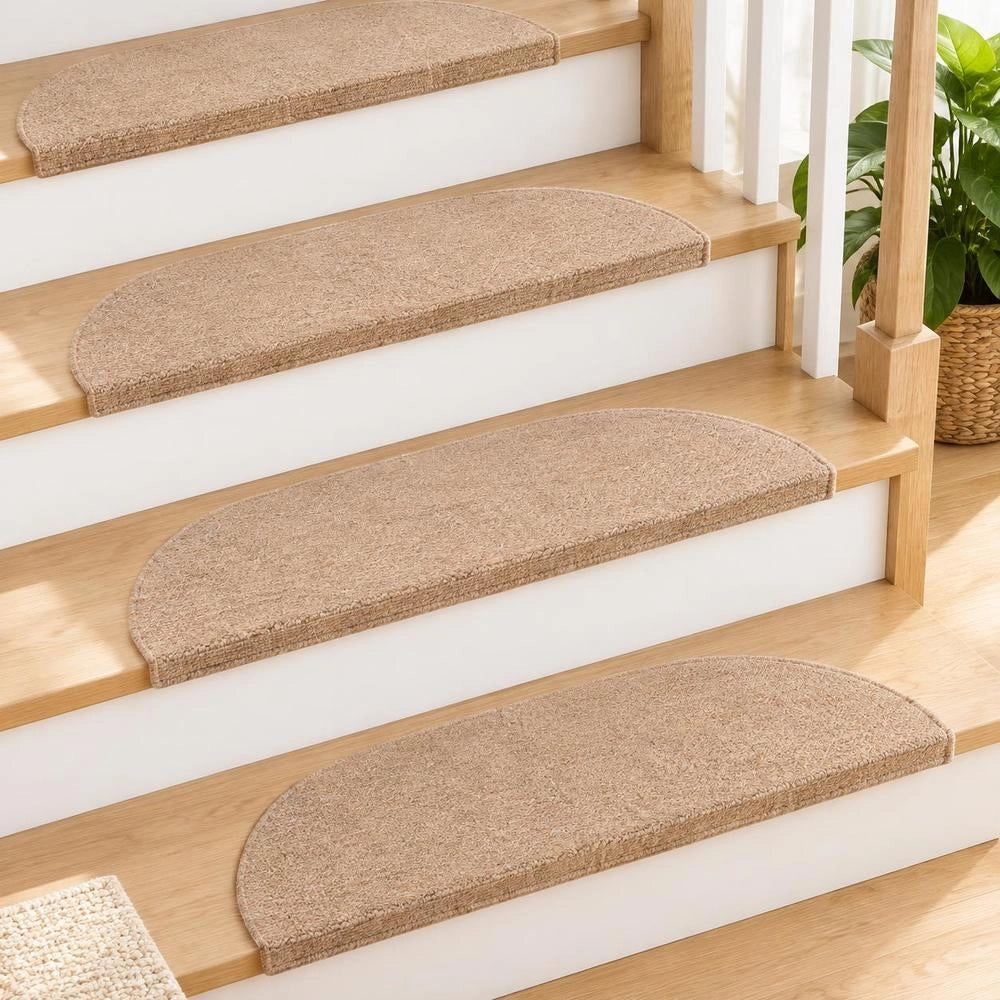 Self-adhesive Stair Treads, 15 Pieces, 65x22.5x3.5 Cm, Beige