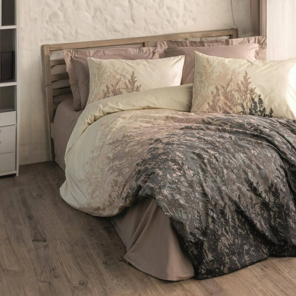 Cortland, Copripiumino Matrimoniale Federa Inclusa, 220x260 cm Beige