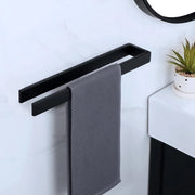 Maniglione per asciugamani senza fori, 40CM Maniglione Zwart Autoadesivo Maniglione per asciugamani senza fori per Bagno e Cucina, EGOY23030-3M-400-B