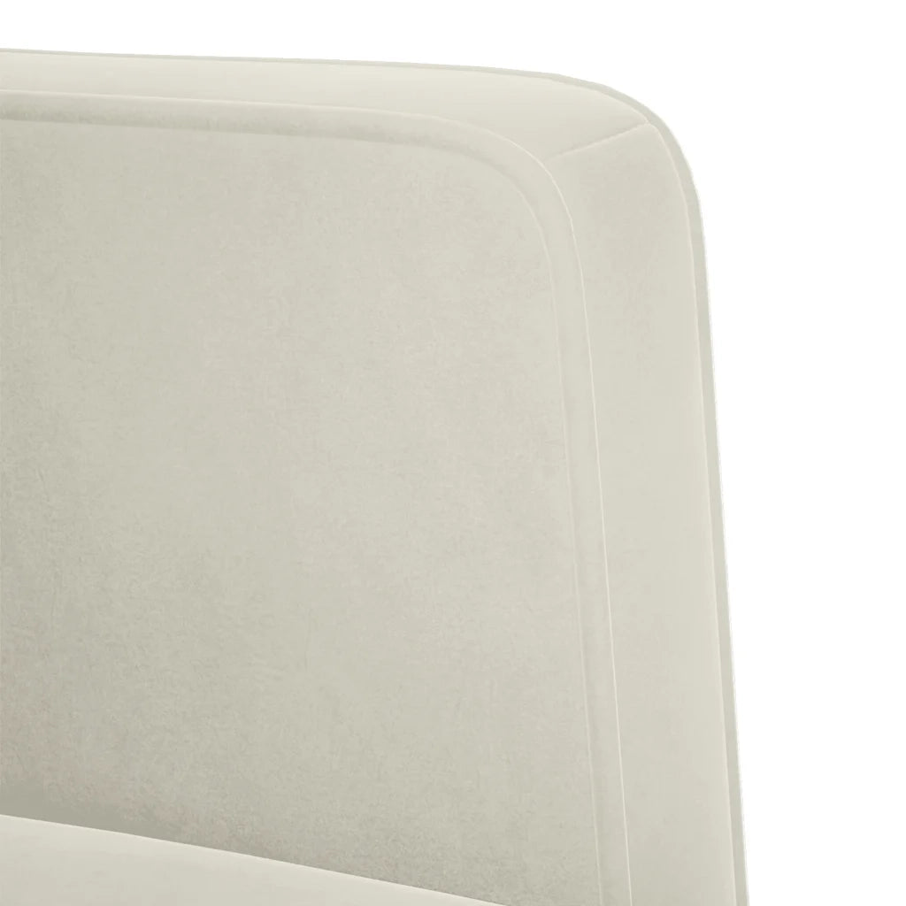 Divano | Divano da soggiorno | Sofa Divanetto Crema 111 cm in Velluto