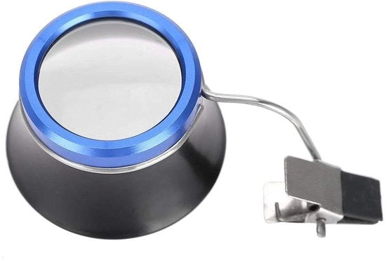 Verglassio portatile 20x - con chiusura per occhiali - ideale per orologiai - gioiellieri - riparazione di gioielli - microscopia - lente di ingrandimento