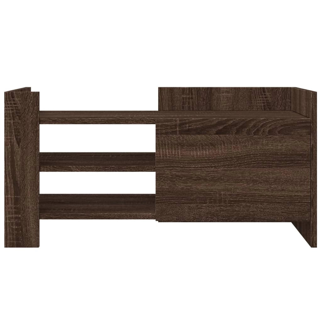 Mobile TV multimediale scaffale TV mobile TV sala da pranzo soggiorno camera da letto rovere 80 x 35 x 40 cm legno ingegnerizzato marrone 02_0027227