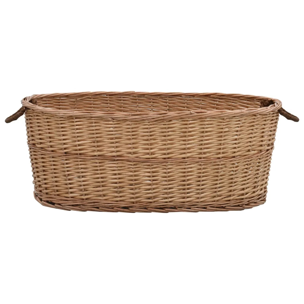 Cesta per Legna con Maniglie 88x57x34cm Salice Naturale 286984