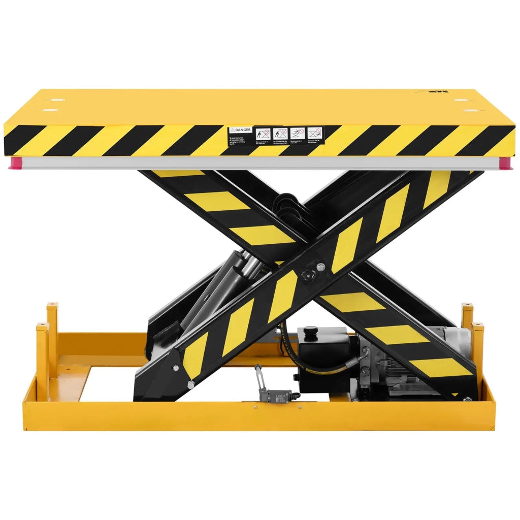 Tavolo elevatore elettrico professionale 380 volt 2000 kg acciaio giallo 14_0010061