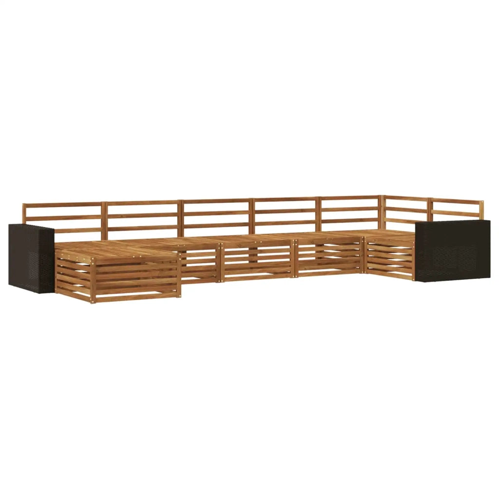 Set di divani da esterno 7 pz Naturale 3383632