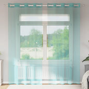 Tende in Voile con Occhielli 2 pz Turchese 4102145