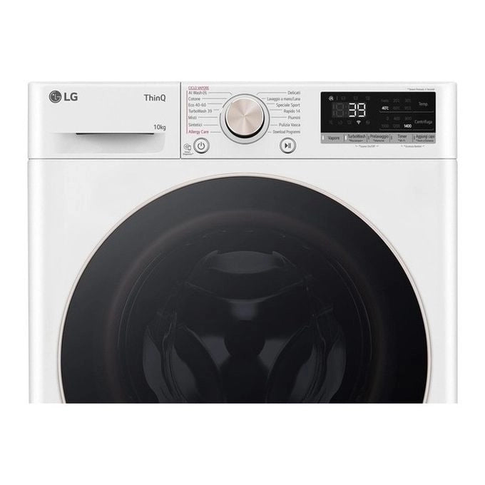 LG F4R7010TSWG Lavatrice 10kg AI DD, Classe A-10%, 1400 giri, TurboWash, Vapore