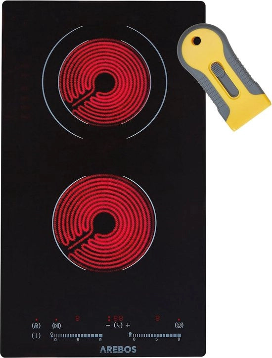 Induttore elettrico a vapore 3000W - 2 zone di cottura - 30 cm - Touch sensibile - Chiusura a sicurezza per bambini - Sicurezza contro sovraccottura