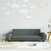 Divano per Bambini-Sofa-Divanetto Grigio Scuro 100x54x33 cm in Velluto