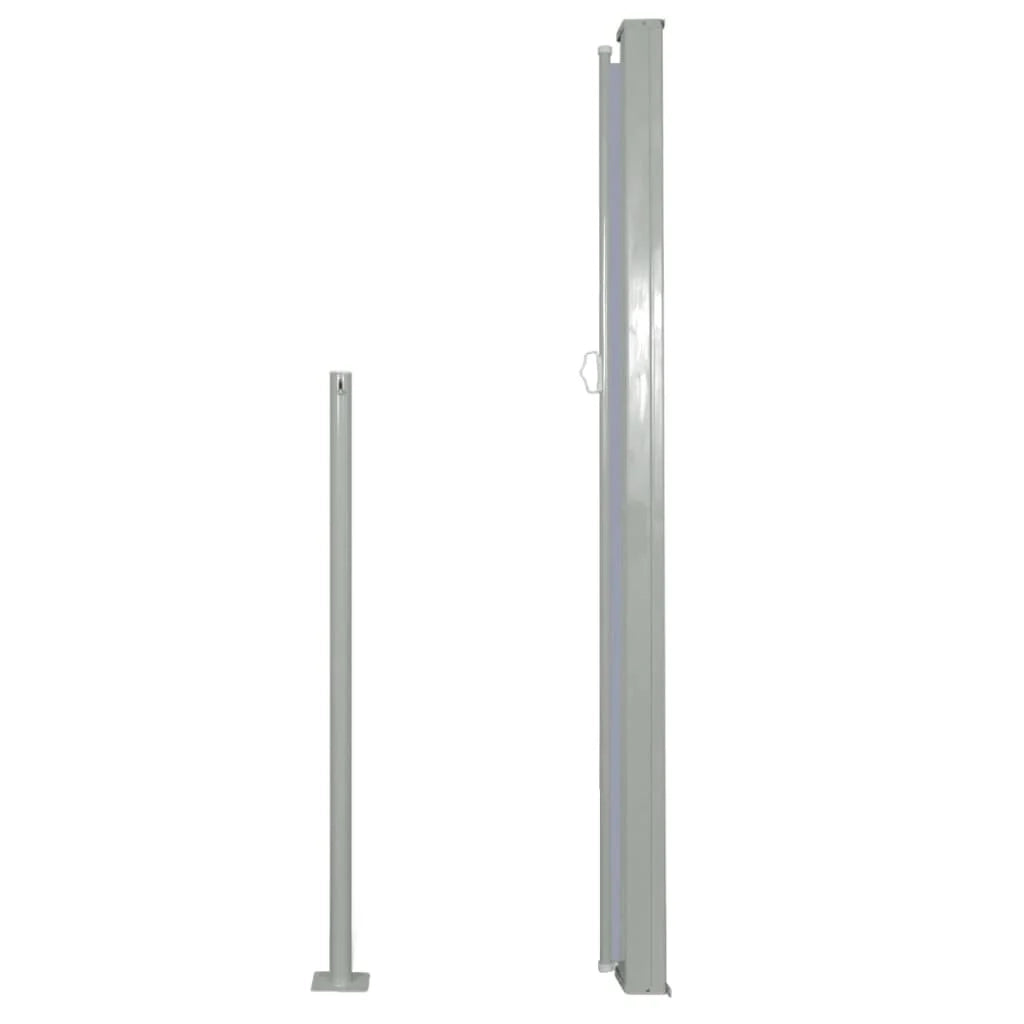 Tenda da sole laterale retrattile/schermo privacy per patio giardino terrazza balcone 160 x 500 cm grigio 02_0007095