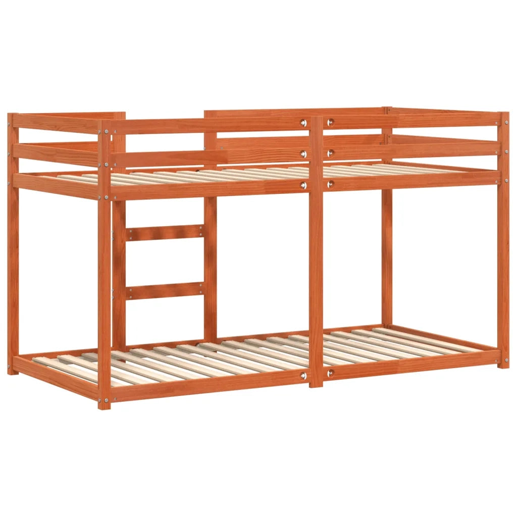 Letto singolo | Letto per adulti | Letto a Castello Marrone Cera 90x190 cm in Legno di Pino