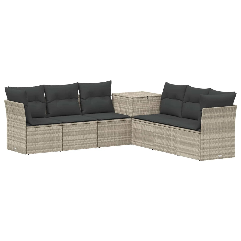 Set di divani 7 pcs Grigio chiaro e grigio scuro 3448772